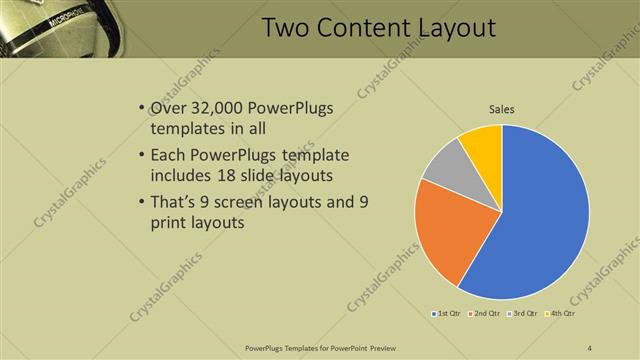 Two Content presentation slide layout