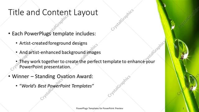 Title and Content presentation slide layout