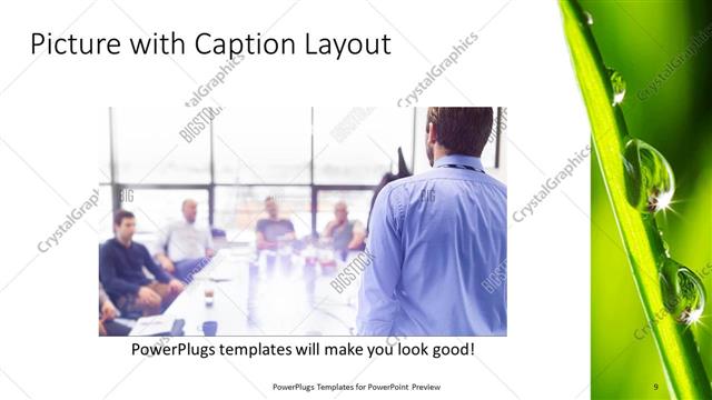 Picture with Caption presentation slide layout