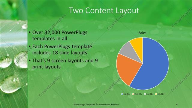 Two Content presentation slide layout