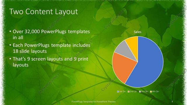 Two Content presentation slide layout