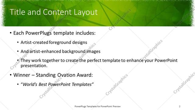 Title and Content presentation slide layout