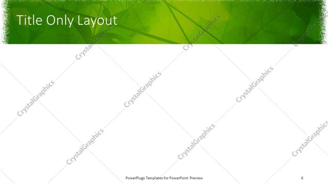 Title Only presentation slide layout