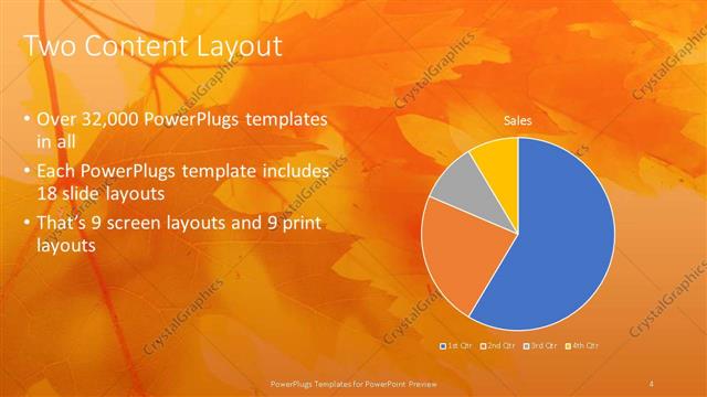 Two Content presentation slide layout
