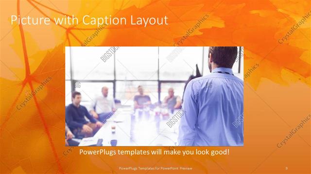 Picture with Caption presentation slide layout