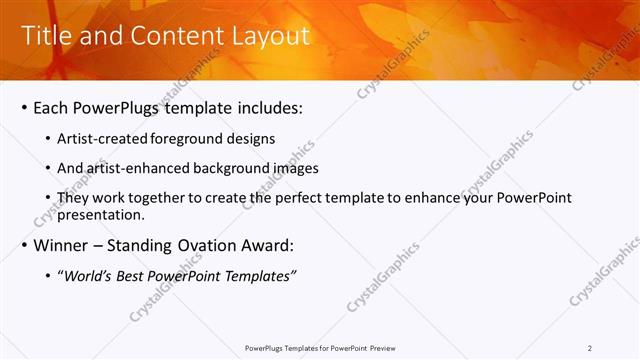 Title and Content presentation slide layout