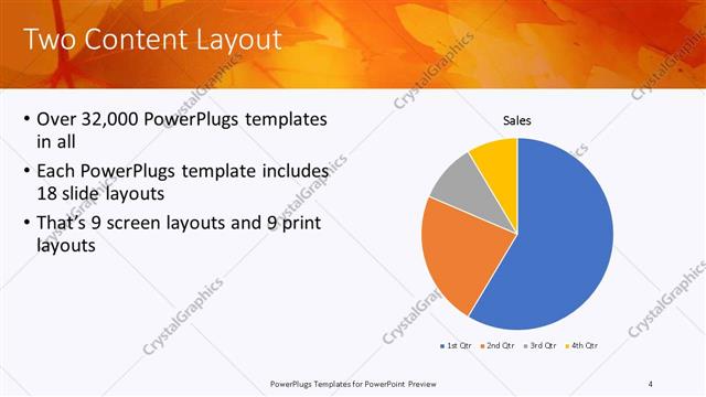 Two Content presentation slide layout