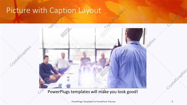 Picture with Caption presentation slide layout