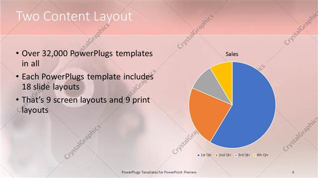 Two Content presentation slide layout