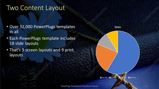Two Content presentation slide layout
