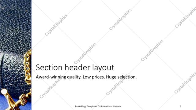 Section Header presentation slide layout