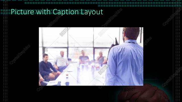 Picture with Caption presentation slide layout