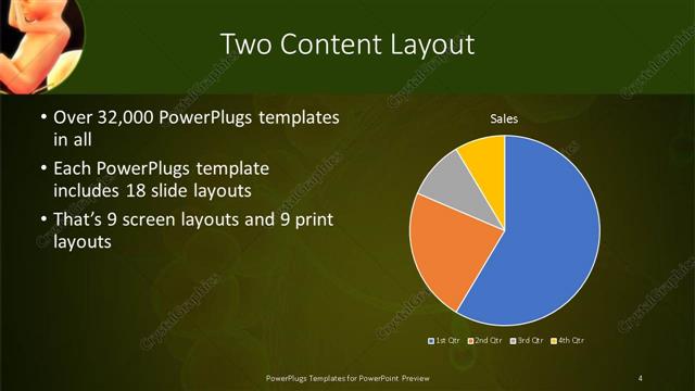 Two Content presentation slide layout