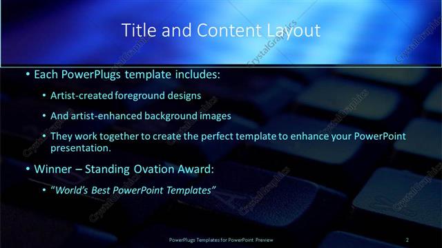 Title and Content presentation slide layout