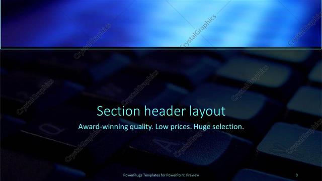 Section Header presentation slide layout