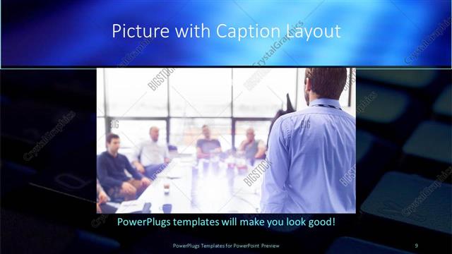 Picture with Caption presentation slide layout