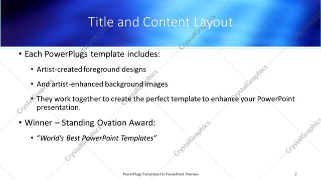 Title and Content presentation slide layout