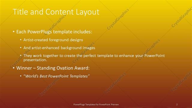 Title and Content presentation slide layout