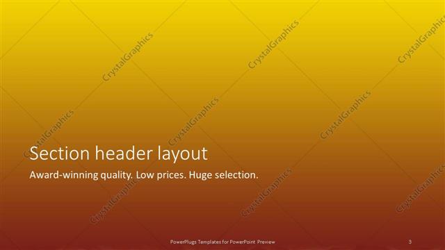Section Header presentation slide layout