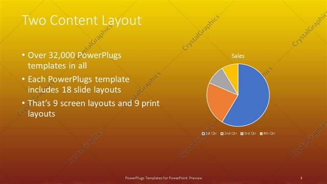 Two Content presentation slide layout