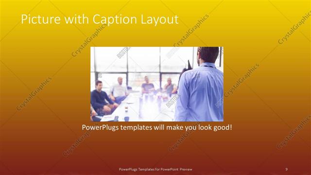 Picture with Caption presentation slide layout