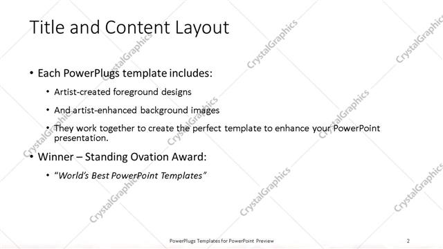 Title and Content presentation slide layout