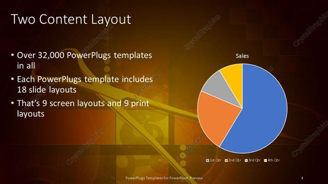 Two Content presentation slide layout