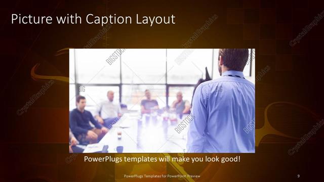 Picture with Caption presentation slide layout