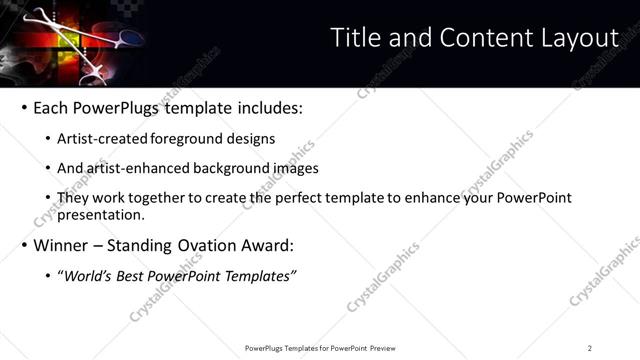 Title and Content presentation slide layout