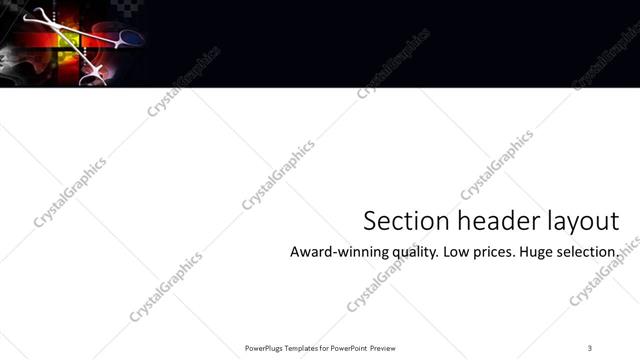 Section Header presentation slide layout