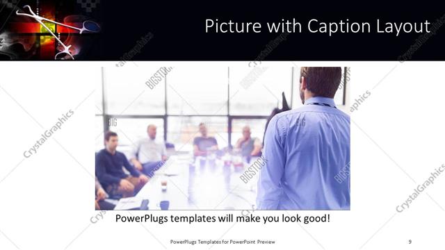 Picture with Caption presentation slide layout
