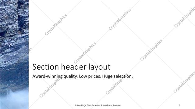 Section Header presentation slide layout
