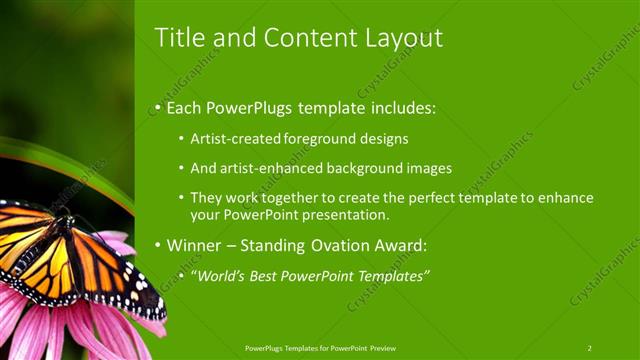 Title and Content presentation slide layout