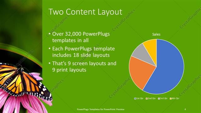 Two Content presentation slide layout