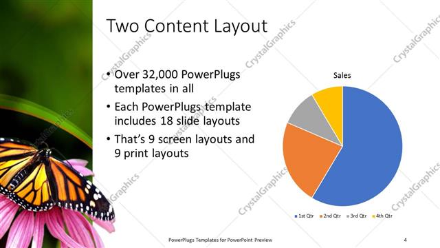 Two Content presentation slide layout