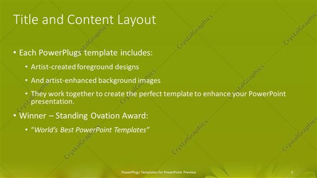Title and Content presentation slide layout