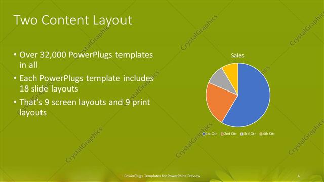 Two Content presentation slide layout