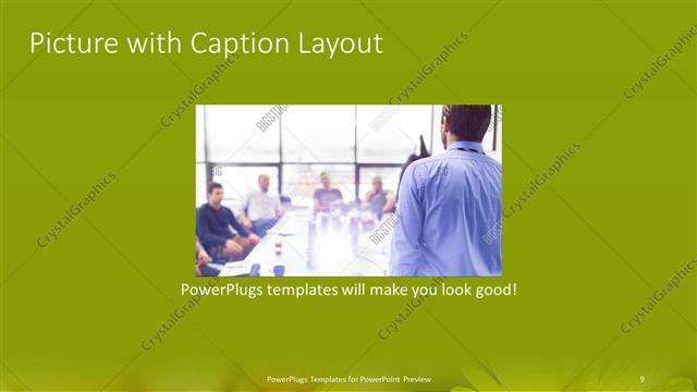 Picture with Caption presentation slide layout