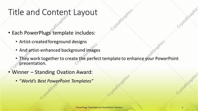 Title and Content presentation slide layout