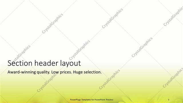 Section Header presentation slide layout