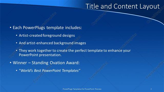 Title and Content presentation slide layout