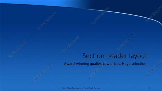 Section Header presentation slide layout