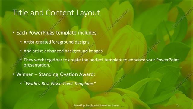 Title and Content presentation slide layout