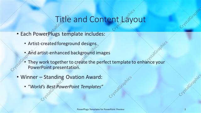 Title and Content presentation slide layout