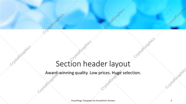 Section Header presentation slide layout
