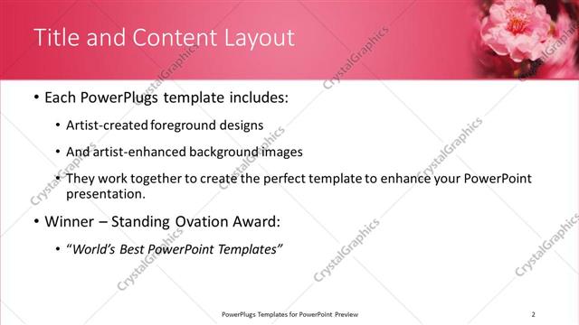 Title and Content presentation slide layout