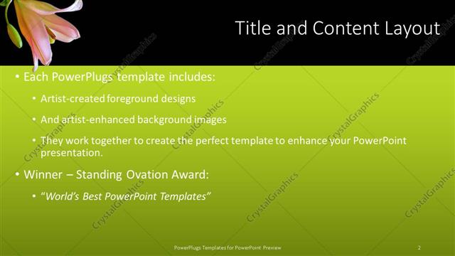 Title and Content presentation slide layout