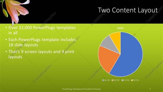 Two Content presentation slide layout