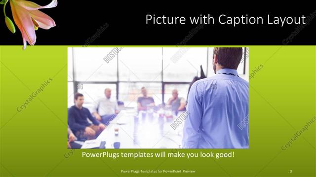 Picture with Caption presentation slide layout