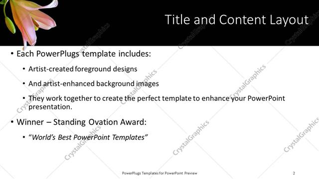 Title and Content presentation slide layout